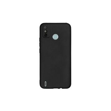 Teleplus Tecno Spark 6 Go Kılıf Kamera Korumalı Biye Silikon Siyah + Nano Ekran Koruyucu