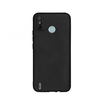 Teleplus Tecno Spark 6 Go Kılıf Kamera Korumalı Biye Silikon Siyah + Nano Ekran Koruyucu