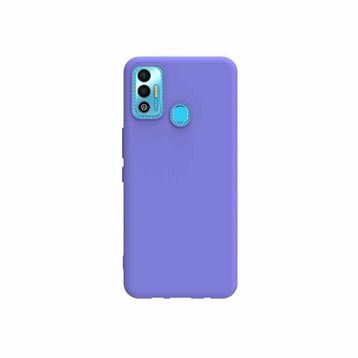 Teleplus Tecno Spark 7 Mat Biye Silikon Mor Kılıf