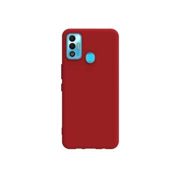 Teleplus Tecno Spark 7 Mat Biye Silikon Mor Kılıf