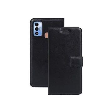Teleplus Tecno Spark 7T Kartlıklı Standlı Cüzdan Siyah Kılıf