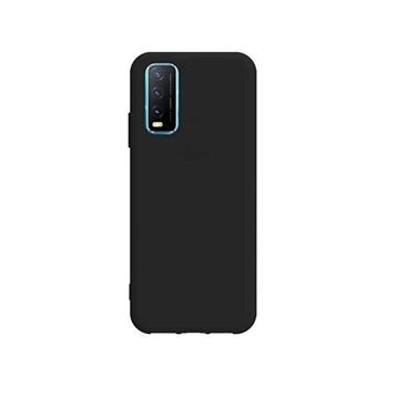 Teleplus Vivo Y11s Biye Mat Silikon Siyah + Nano Ekran Koruyucu Kılıf