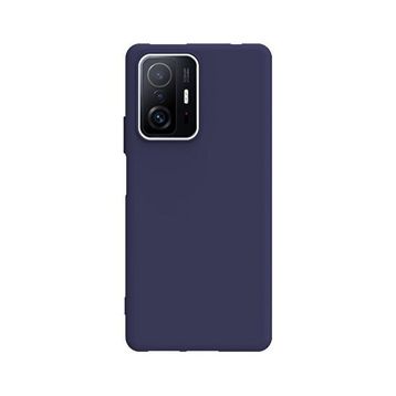 Teleplus Xiaomi 11T Pro Biye Mat Tpu Silikon Lacivert Nano Ekran Koruyucu Cep Telefonu Kılıfı