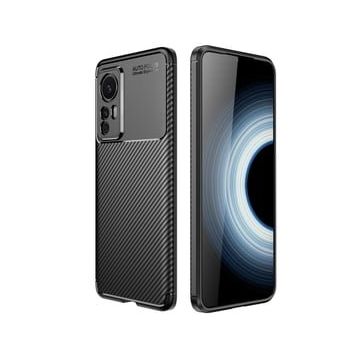 Teleplus Xiaomi 12T Pro Kamera Korumalı Negro Karbon Dokulu Silikon Nano Ekran Koruyucu Lacivert Kılıf