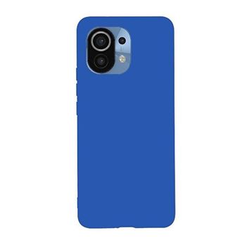 Teleplus Xiaomi Mi 11 Lite Lüks Mat Biye Tpu Silikon Mavi Nano Ekran Koruyucu Kamera Nano Koruyucu Cep Telefonu Kılıfı