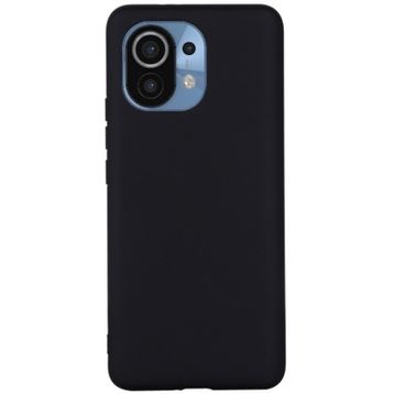 Teleplus Xiaomi Mi 11 Lite Lüks Mat Biye Tpu Silikon Mavi Nano Ekran Koruyucu Kamera Nano Koruyucu Cep Telefonu Kılıfı