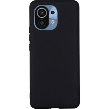 Teleplus Xiaomi Mi 11 Lite Lüks Mat Biye Tpu Siyah Nano Ekran Koruyucu Kamera Nano Koruyucu Ve Silikon Kılıf