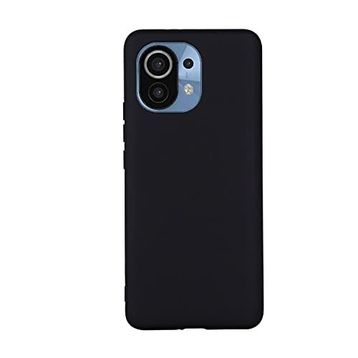 Teleplus Xiaomi Mi 11 Lite Lüks Mat Biye Tpu Siyah Nano Ekran Koruyucu Kamera Nano Koruyucu Ve Silikon Kılıf