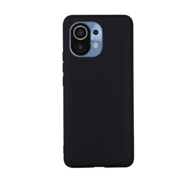 Teleplus Xiaomi Mi 11 Lite Lüks Mat Biye Tpu Siyah Nano Ekran Koruyucu Kamera Nano Koruyucu Ve Silikon Kılıf