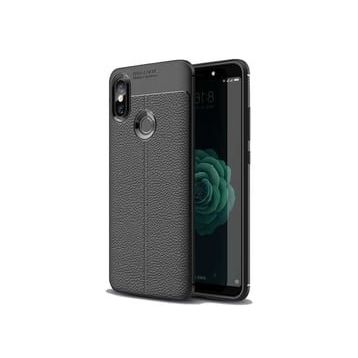 Teleplus Xiaomi Mi 8 Se Deri Dokulu Silikon Kılıf Gri Nano Ekran Koruyucu