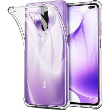 Teleplus Xiaomi Redmi K30 Darbe Korumalı Silikon Şeffaf Nano Ekran Koruyucu Cep Telefonu Kılıfı