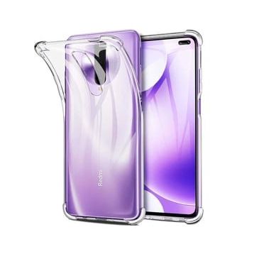 Teleplus Xiaomi Redmi K30 Darbe Korumalı Silikon Şeffaf Nano Ekran Koruyucu Cep Telefonu Kılıfı