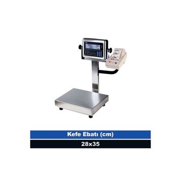 Tem 28x35 cm 15 kg 2 gr Fiyat Hesaplamalı Paslanmaz Yazıcılı Onaylı Terazi