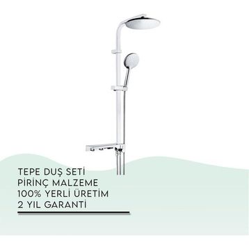 Tema 53137 Krom Hill Tetra Tepe Duş Seti