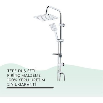 Tema 53242 Krom Rain Carismo Tepe Duş Seti
