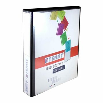 Temat 2025 2 Halkalı 5 cm Siyah Klasör
