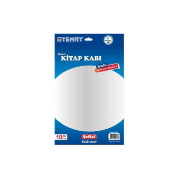 Temat Tek Kenarı Yapışkanlı 10'lu Yeşil Kitap Kabı