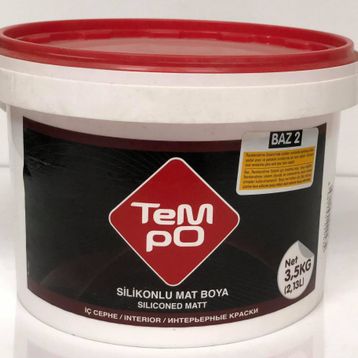 Tempo Buz Beyazı 20 kg Silikonlu Mat İç Cephe Duvar Boyası