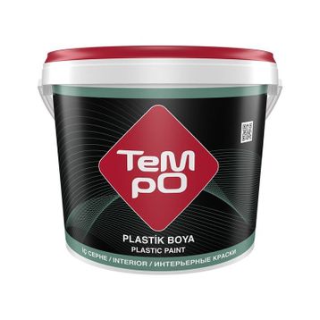 Tempo Buz Beyazı 3.5 kg Silikonlu Mat Plastik İç Cephe Duvar Boyası