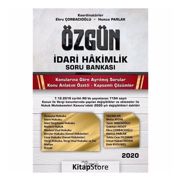 Temsil Yayınları Komite İdari Hakimlik Özgün Soru Bankası