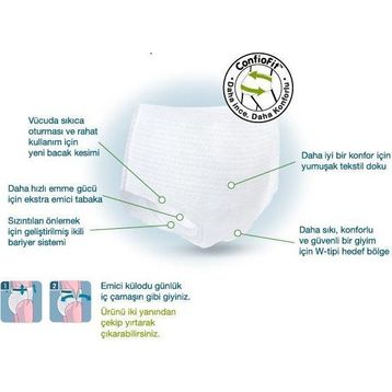 Tena 6 Damla Plus Emici Külot 120 Adet Medium Orta Hasta Bezi