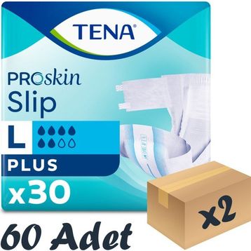 Tena Pro Skin Slip Plus Bel Bantlı Büyük Boy 6 Damla 30x2 Adet Hasta Bezi