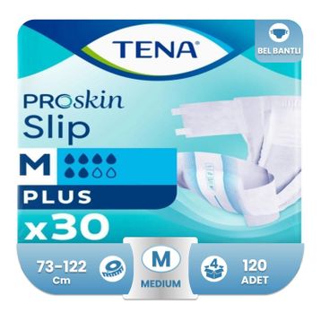 Tena Proskin Slip Plus 120 Adet Medium Belbantlı Hasta Bezi
