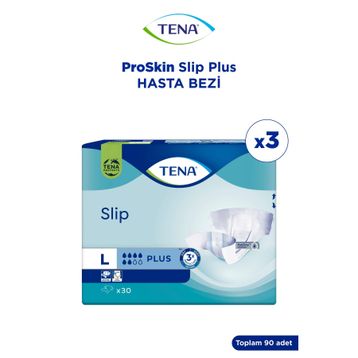 Tena Slip Plus Yetişkin Large 6 Damlacıklı 90 Adet Hasta Bezi