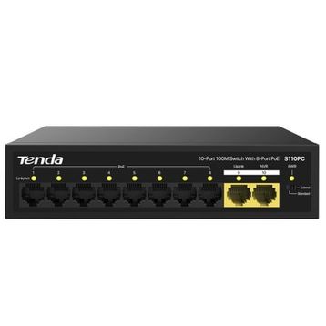 Tenda S110PC 8FE PoE Port 80W 2FE Uplink Desktop Switch