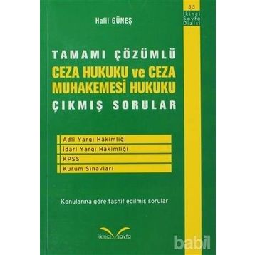 Tensip Ceza Muhakemesi Hukuku - Adli ve İdari Hakimlik Tamamı Çözümlü Çıkmış Sorular - Ümit Kaymak İsmail Ercan