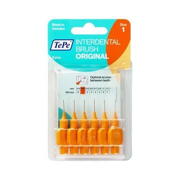 Tepe Interdental Brush No:1 Blister 6'lı Paket Turuncu 0.45 mm Diş Arası Fırçası