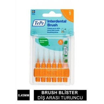 Tepe Interdental Brush Original Turuncu 0.45 mm 6'lı Arayüz Fırçası