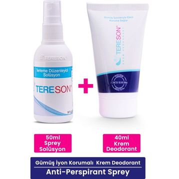 Tereson Terleme Önleyici 50 ml Sprey ve Gümüş İyonlu 40 ml Krem Deodorant