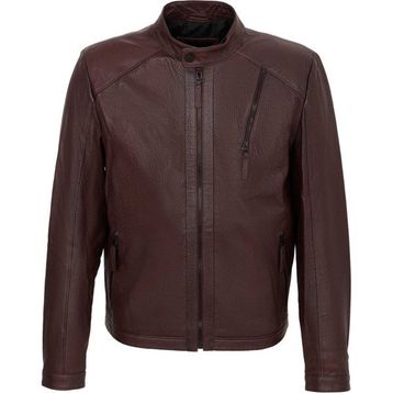 Tergan E22KDM310381-R4X Bordo Hakiki Deri Erkek Mont