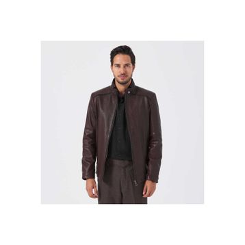 Tergan E23KDM310504-R4W Kahve Erkek Deri Mont