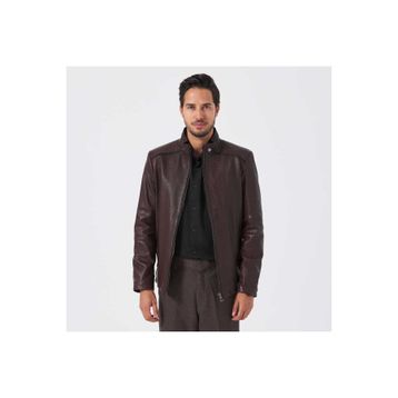 Tergan E23KDM310504-R4W Kahve Erkek Deri Mont