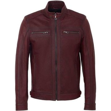 Tergan E23KDM310542-R4X Bordo Hakiki Erkek Deri Mont