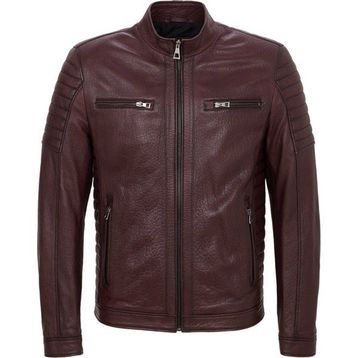 Tergan E23KDM310544-R4X Bordo Hakiki Erkek Deri Mont
