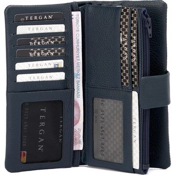 Tergan S1CB00005727-X86 Lacivert Deri Kadın Cüzdanı
