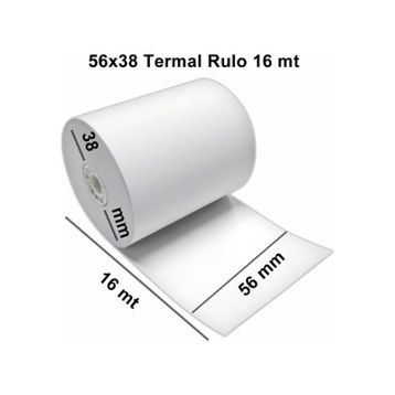 Termal Pos Rulo 56 mm 16 m 10'lu Yazar Kasa