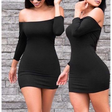 Terry Pau Siyah Mini Straplez Elbise