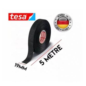 Tesa 19 mm x15 mt Bez Bant Tüylü Yanmaz Kumaş Kablo Sarma Bantı