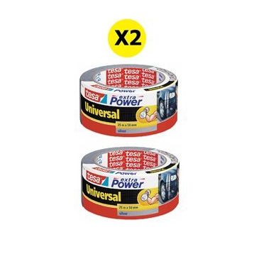 Tesa 25 mm x50 mt Gri 2 Adet Extra Power Universal Duct Bant