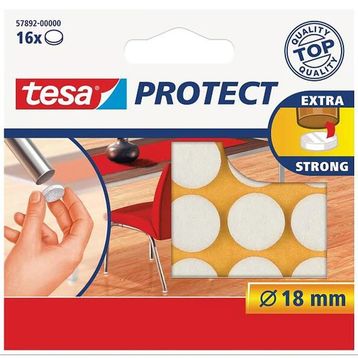 Tesa 57892-00000 Beyaz 16'lı 18 mm Protect Çizilmeyi Önleyici Keçe