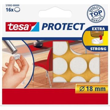 Tesa 57892-00000 Beyaz 16'lı 18 mm Protect Çizilmeyi Önleyici Keçe