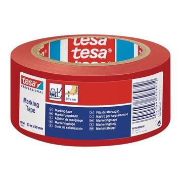 Tesa 60760-00096-15 33 m 50 mm Kırmızı Yer İşaretleme İkaz Bandı
