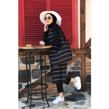 Tesettür Mayo Siyah 2'li Set