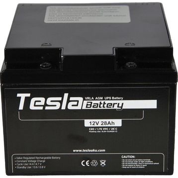 Tesla AGM Kuru Tip UPS 12 V 28 Ah Akü