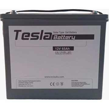 Tesla Solar Jel Extra Performans 12 V 65 Ah Akü