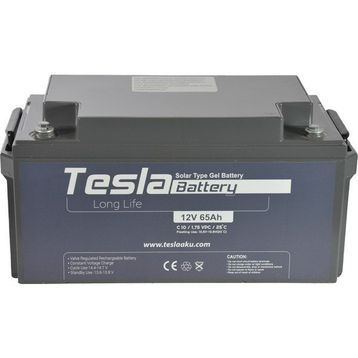 Tesla Solar Jel Extra Performans 12 V 65 Ah Akü